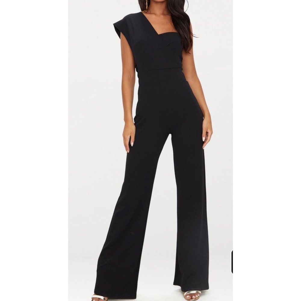 Brand new! One shoulder draped jumpsuit!